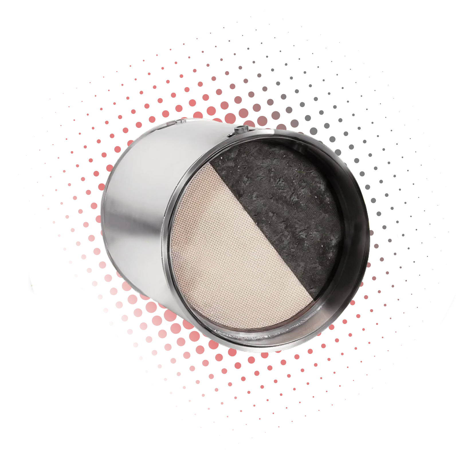 DPF with dot pattern background