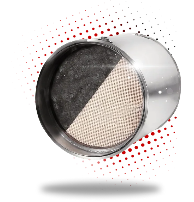 DPF with dot pattern background